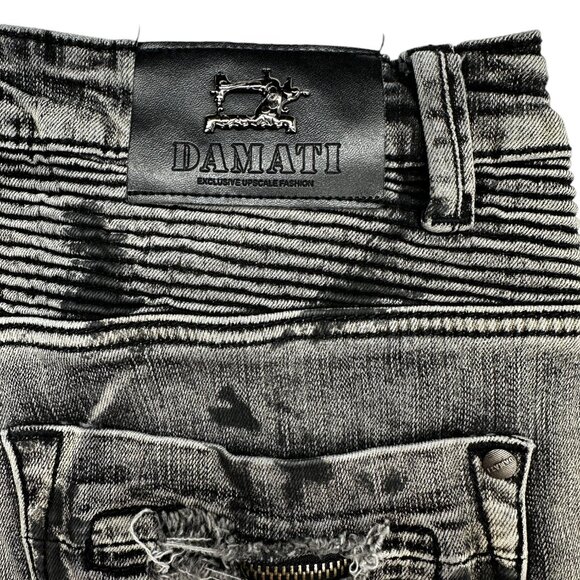 Damati Painted Moto Style Jeans (36) - Picture 8 of 11